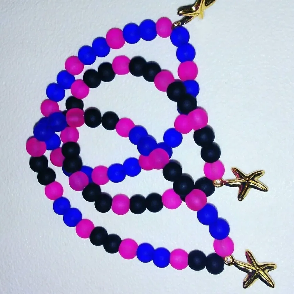 2for$13:bracelet with gold starfish charm